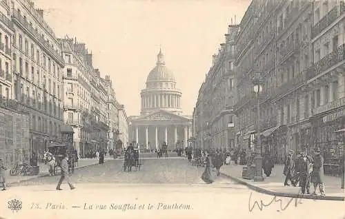 Frankreich 1902 Paris Rue Soufflot et Pantheon alte Postkarte