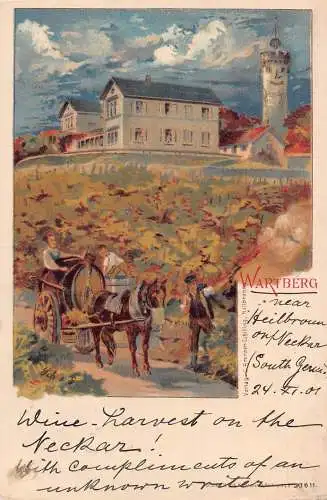 Deutschland Gruss aus Wartberg 1901 Litho Vintage Postkarte