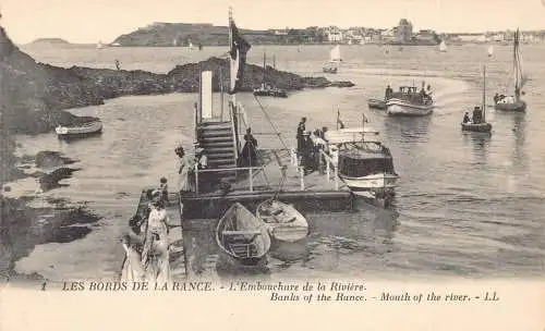 Frankreich Bords de la Rance Ufer von Rance Mündung des Flusses Boote Postkarte