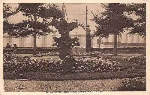Frankreich Jardin du Grand Hotel faisant Gesicht a la mer Gärten Vintage Postkarte