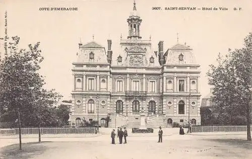 Frankreich Saint Servan Hotel de Ville Rathaus Vintage Postkarte