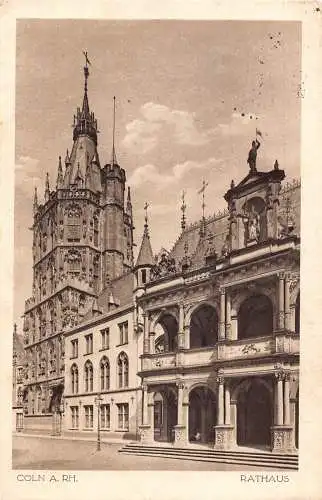 Deutschland 1916 Colna Rh Köln Rathaus Rathaus 1. Weltkrieg Feldpostkarte