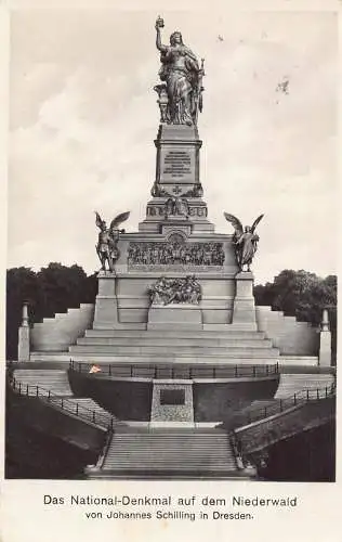 Deutschland 1932 National Denkmal auf Niederwald Dresden Denkmal Postkarte