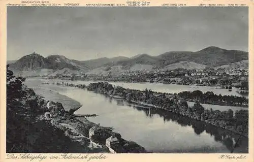 Deutschland Siebengebirge vom Rolandseck gesehen Vintage Postkarte