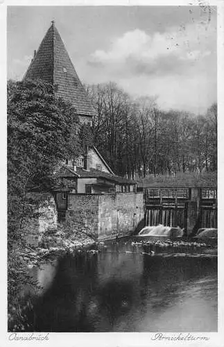 Deutschland 1936 Osnabrück Pernickelturm Turm Vintage Postkarte