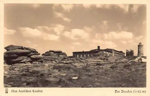 Deutschland 1936 Der Brocken Hotel Vintage Postkarte