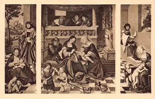 Deutschland Cranach d A Torgauer Fürsten-Altar Art Vintage Postkarte