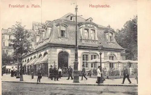 Deutschland Frankfurt a M Hauptwache Vintage Postkarte