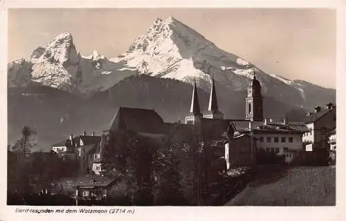 Deutschland 1939 Berchtesgaden mit dem Watzmann alte Postkarte