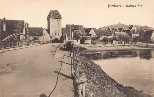 Deutschland Hersbruck Unteres Tor Vintage Postkarte