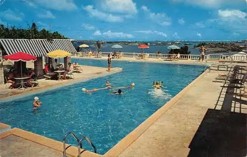 Bermuda Schwimmbad Belmont Manor Gold Club Hamilton Hafen Vintage Postkarte