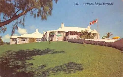 Bermuda 1963 Horizons Paget Flagge Vintage Postkarte