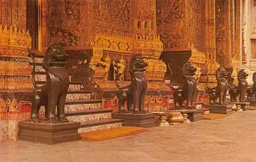 Thailand Gesamtansicht der Vorhofkapelle Royal of Emerald Buddha Postkarte