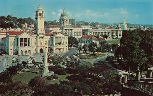 Singapore Empress Place City Hall Victoria Memorial Hall Supreme Court Postkarte