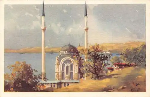Türkei Konstantinopel Istanbul Dolmabahçe Moschee Kunst Vintage Postkarte