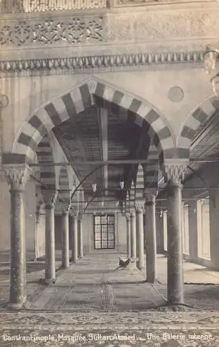 Türkei Konstantinopel Istanbul Moschee Sultan Ahmed Galerie Vintage Postkarte