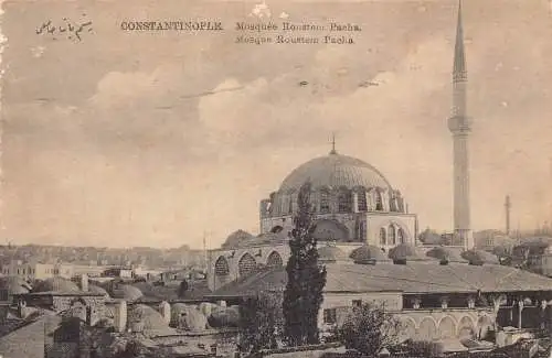 Türkei 1923 Istanbul Konstantinopel Moschee Roustem Pacha Postkarte