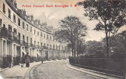 England 1911 Pelham Crescent South Kensington Vintage Postkarte