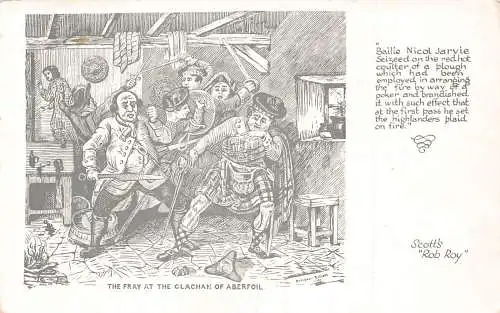 England 1951 Fray at The Clachan of Aberfoil Scotts Rob Roy Vintage Postkarte