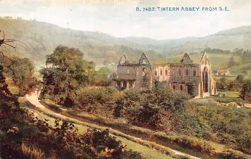 England Tintern Abbey aus SE Vintage Postkarte