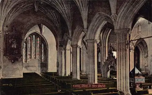 England N Aisle Ottery St Mary Church Interieur Vintage Postkarte