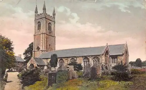 England 1910 Stoe Chimsland Church Vintage Postkarte