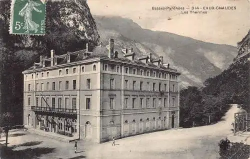 Frankreich 1908 Eaux Chaudes Les Thermes Vintage Postkarte