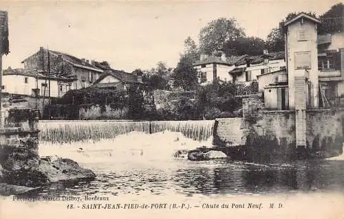 Frankreich Saint Jean Pied de Port Chute du Pont Neuf Vintage Postkarte