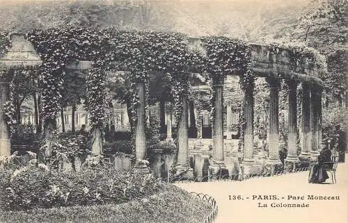Frankreich Paris Parc Monceau La Colonnade Vintage Postkarte