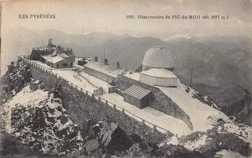 Frankreich Observatoire du Pic du Midi Vintage Postkarte