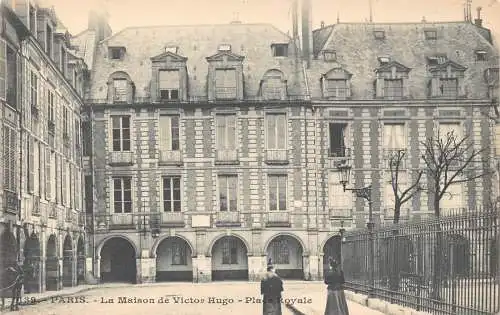 Frankreich Paris Maison de Victor Hugo Place Royale Vintage Postkarte