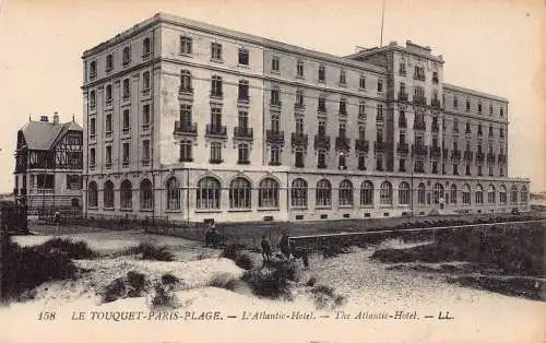 Frankreich Le Touquet Paris Plage Atlantic Hotel Vintage Postkarte