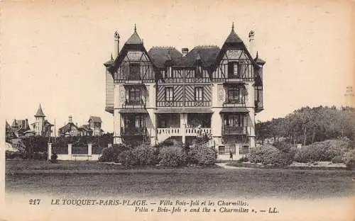 Frankreich Le Touquet Paris Plage Villa Bois Joli und Charmilles Postkarte