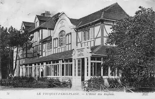 Frankreich Le Touquet Paris Plage Hotel des Anglais Vintage Postkarte