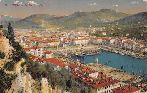 Frankreich Schöne Le Port Hafen Vintage Postkarte
