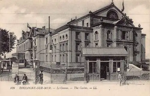 Frankreich Boulogne sur Mer Casino Vintage Postkarte