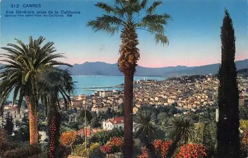 Frankreich Cannes Gesamtansicht von Californie Vintage Postkarte