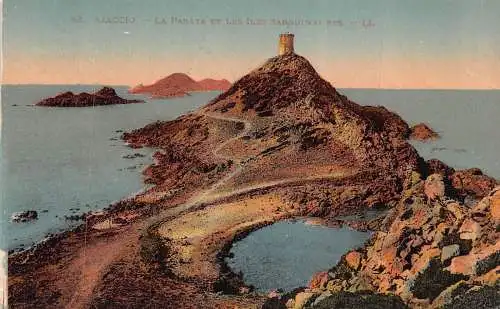 Frankreich Ajaccio Parata et Iles Sanguinai Res Vintage Postkarte