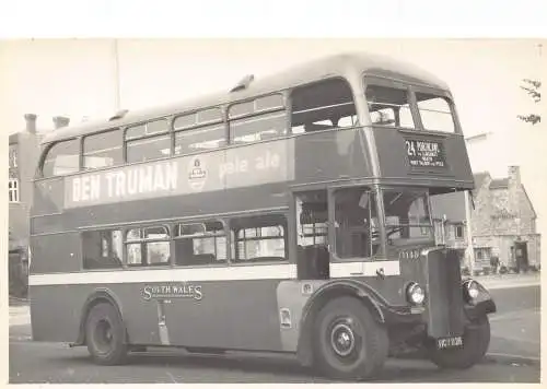 Transport Doppeldeckerbus mit Ben Truman Pale Ale Bier Werbepostkarte