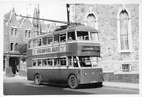Transport Doppeldecker Obus mit Felinfoel Ales Bier Werbepostkarte