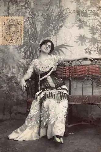 Echt Foto Spanierin Sra Angeles Vilar El Conde de Luxemburgo Postkarte