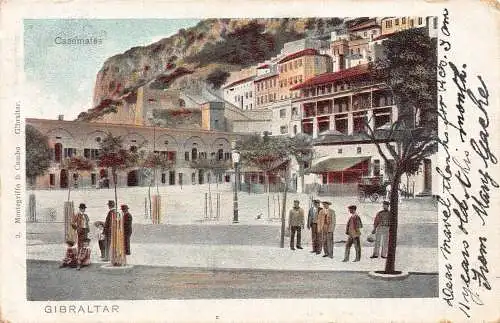 Vintage Postkarte Gibraltar Casemates Square