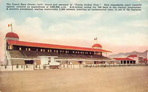 Mexiko Ciudad Juárez Rennstrecke für Pferderennen Vintage Postkarte
