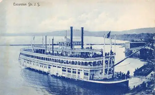 US Excursion Str JS Kreuzfahrtschiff Vintage Postkarte