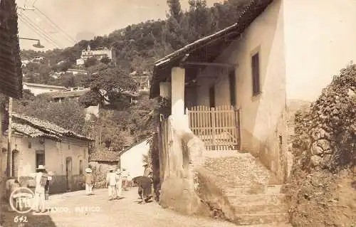 Mexiko Taxco Dorf Szene RPPC Postkarte