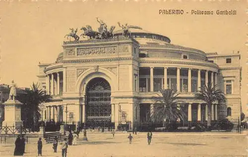 Italien Palermo Politeama Garibaldi Vintage Postkarte