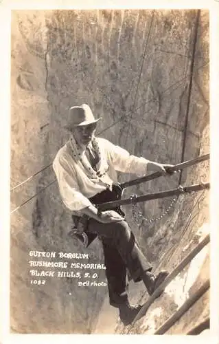 US Black Hills South Dakota Rushmore Memorial Guteon Borglum RPPC Postkarte