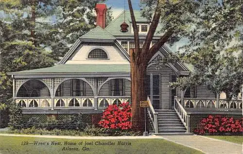 US Atlanta Georgia Zaunkönigsnest Heimat von Joel Chandler Harris Postkarte