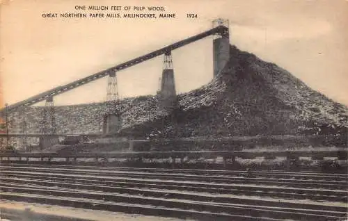 US Maine Millinocket 1945 Great Northern Paper Mills Industriepostkarte