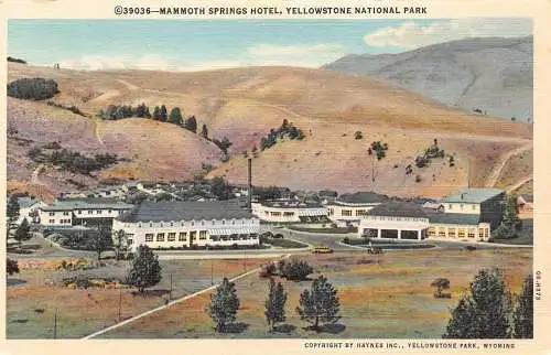 US Mammoth Spring Hotel Yellowstone Park Vintage Postkarte